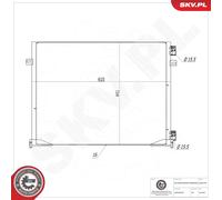 ESEN SKV 86SKV106 Condenseur, climatisation pour OPEL,RENAULT,VAUXHALL