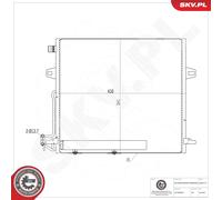 ESEN SKV 86SKV119 Condenseur, climatisation pour MERCEDES-BENZ