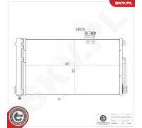ESEN SKV 86SKV127 Condenseur, climatisation pour MERCEDES-BENZ