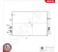 Condenseur, climatisation ESEN SKV 86SKV139