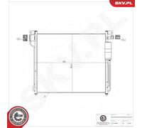 ESEN SKV 86SKV155 Condenseur, climatisation pour NISSAN