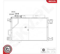 ESEN SKV 86SKV174 Condenseur, climatisation pour MERCEDES-BENZ