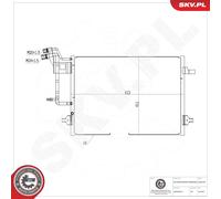 ESEN SKV 86SKV267 Condenseur, climatisation pour AUDI,VW