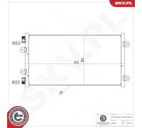 ESEN SKV 86SKV300 Condenseur, climatisation pour FIAT