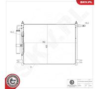 ESEN SKV 86SKV302 Condenseur, climatisation pour CHEVROLET,DAEWOO