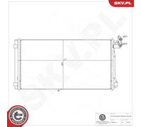 ESEN SKV 86SKV308 Condenseur, climatisation pour SEAT,VW