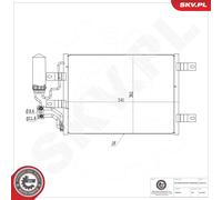 ESEN SKV 86SKV313 Condenseur, climatisation pour OPEL,VAUXHALL