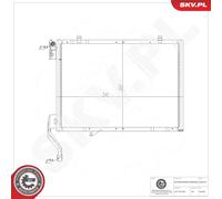 ESEN SKV 86SKV314 Condenseur, climatisation pour FORD