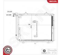 ESEN SKV 86SKV364 Condenseur, climatisation pour MERCEDES-BENZ