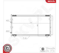 ESEN SKV 86SKV368 Condenseur, climatisation pour TOYOTA