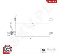 ESEN SKV 86SKV377 Condenseur, climatisation pour AUDI
