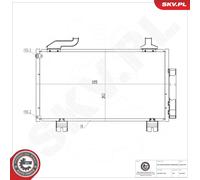 ESEN SKV 86SKV446 Condenseur, climatisation pour HONDA