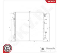 ESEN SKV 86SKV447 Condenseur, climatisation pour FIAT,MITSUBISHI