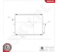 ESEN SKV 86SKV455 Condenseur, climatisation pour SSANGYONG