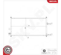 ESEN SKV 86SKV499 Condenseur, climatisation pour NISSAN