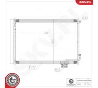 ESEN SKV 86SKV548 Condenseur, climatisation pour MERCEDES-BENZ