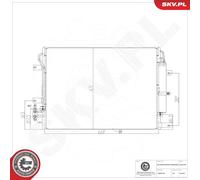 Condenseur, climatisation ESEN SKV 86SKV564