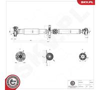 Esen Skv Arbre De Transmission Cardan Arrière Pour Bmw 5 Série Touring E61 E60