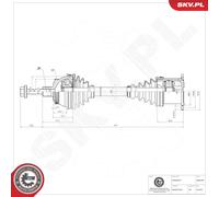 Esen Skv Arbre De Transmission Cardan Avant Droit Pour Audi A4 8E2 B6 8EC B7