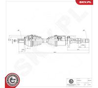 Esen Skv Arbre D'Entraînement Cardan Pour Ford Galaxy Wa6 2.0 Tdci 2.2 S-Max Ba7