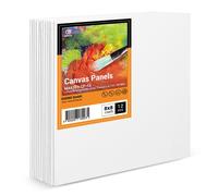 ESENG® Carton à peindre, 100% coton, épaisseur 3mm, convient pour la peinture acrylique, la peinture à l'huile, la détrempe et la gouache (20.3x20.3 cm | 8x8 pouces, 12 pièces)