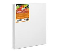ESENG® Lot de 10 grands cartons de peinture, 50 x 70 cm, 100 % coton, 4 mm d'épaisseur, 280 g/m², ensemble de panneaux en toile, pour peintures acryliques, peintures à l'huile