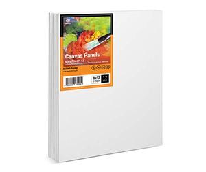 ESENG® Lot de 12 toiles à Peindre - 23x30 cm｜9x12 pouce - 100% coton sans Acide, Canvas, Panneaux de Peinture sur Toile, Pour acrylique, huile, tempera et gouache