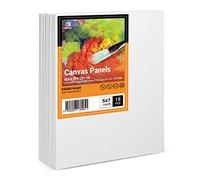 ESENG® Lot de 18 toiles à Peindre - 13x18 cm｜5x7 pouce - 100% coton sans Acide, Canvas, Panneaux de Peinture sur Toile, Pour acrylique, huile, tempera et gouache