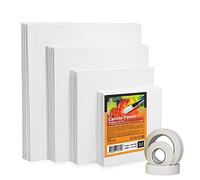 ESENG® Lot de 32 toiles à Peindre, 4 tailles - 15x15, 20x20, 25x25, 30x30cm, 100% coton sans Acide, Canvas, Panneaux de Peinture sur Toile, Pour acrylique, huile, tempera et gouache
