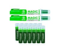 ESENG® Marqueur pour tableau blanc Magic WM-218 (12 cartouches + 2 marqueurs, vert)