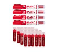 ESENG® Marqueur pour tableau blanc Magic WM-218 (4 marqueurs + 24 cartouches | Rouge)