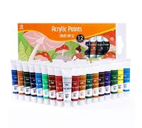 ESENG® Premium Acrylic Paints Fruit AP-12, Set 12 tubes x 12ml, Peinture pour bois, toile et châssis, Parfait pour les débutants, les hobbyistes, les professionnels et les artistes