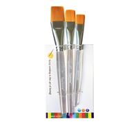 ESENG® Set de pinceaux pour acrylique, huile, aquarelle et gouache - Set de 3 pinceaux