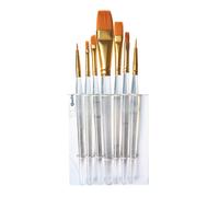 ESENG® Set de pinceaux pour acrylique, huile, aquarelle et gouache - Set de 7 pinceaux