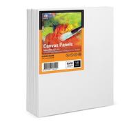 ESENG® Toile à peindre, 100% coton, 3mm d'épaisseur, convient pour la peinture acrylique, la peinture à l'huile, la détrempe et la gouache (20.3x25.4 cm | 8x10 pouces, 18 pièces)