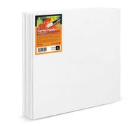 ESENG® toiles à peindre, 100% coton, 3mm d'épaisseur, convient pour la peinture acrylique, la peinture à l'huile, la détrempe et la gouache (40.6x40.6 cm | 16x16 pouces, 8 pièces)