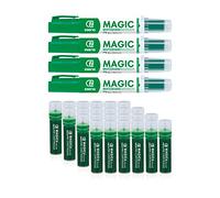 ESENG® Whiteboard Magic WM-218 - Marqueur pour tableau blanc (4 marqueurs + 24 cartouches), couleur vert