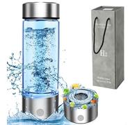 Esenlong Bouteille à Eau Hydrogène, Générateur d'eau ioniseur, Générateur d'eau d'hydrogène, Fabricant D'eau Hydrogène Portable, Membrane Make Hydrogen Content jusqu'à 1600 PPM (Argent)