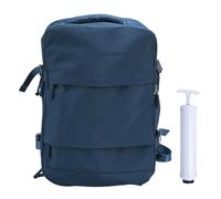 Esenlong Sac à dos de voyage sous vide avec sac sous vide et vol à pompe, sac à dos extensible imperméable pour homme et femme, taille pour le travail (bleu paon)