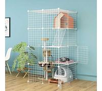 EsEntL Cage d'intérieur pour Chat - Grande Cage pour Chat, chenil pour Chaton, enclos extérieur pour Chat, Maison en métal pour Chat, Parc pour Chat, Robuste, Facile à Nettoyer, Lieu d'exercice dét