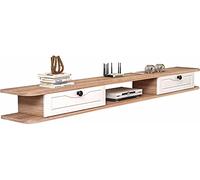 EsEntL Meuble TV Mural, étagère de Rangement multimédia en Bois Mat, Meuble TV Mural, Lecteur DVD/Blu-Ray, boîtier TV Satellite, boîtier câble/A / 100 cm