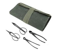 ESESE Coffret d'outils for bonsaï avec Pochette de Rangement en Toile, sécateur en Acier Carbone 5 pièces, Ciseaux de Coupe, Outils de Fabrication de bonsaï, kit Complet for l'entretien des bonsaïs