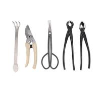 ESESE Kit d'outils for bonsaï 5 pièces, Ciseaux en Acier Carbone, râteau, Coupe-Branches, sécateur avec Pince et étui de Transport, kit d'entretien Professionnel for bonsaïs
