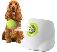 ESESE Lanceur Automatique de balles for Chiens de Petite et Moyenne Taille - Lanceur de balles de Tennis interactif avec 3 Modes de Distance et 3 balles (5 cm), Jouet Amusant à rapporter