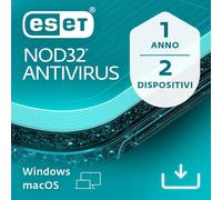 ESET NOD32 2023 Antivirus e Antispyware 2 Dispositivi 1 Anno Windows/Mac