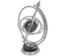 Esfera Astrologica De Aluminio Y Madera Negro Y Plata