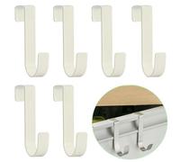 Esforzarse 6 Pièces Crochet pour Radiateur et Porte Serviette, Plastique, Salle de Bain - Blanc