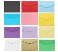 Esforzarse Lot de 120 sachets pour lettres, enveloppes colorées en 12 couleurs différentes, pour mariages, communions ou baptêmes, enveloppes pour bijoux ou graines (11,5 x 8 cm)