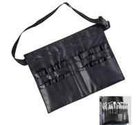 Esforzarse Sac de maquillage Beauty Case, sac à pinceaux de maquillage avec ceinture porte-pinceaux cosmétiques portable, porte-pinceaux de maquillage de voyage avec ceinture réglable (Noir), non.,