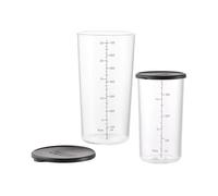 ESGE 7150 : Doseur 700L Verre/Silicone, graduations ml/once, compatible lave-vaisselle/micro-ondes, conditionnement 2 pièces, origine Suisse.